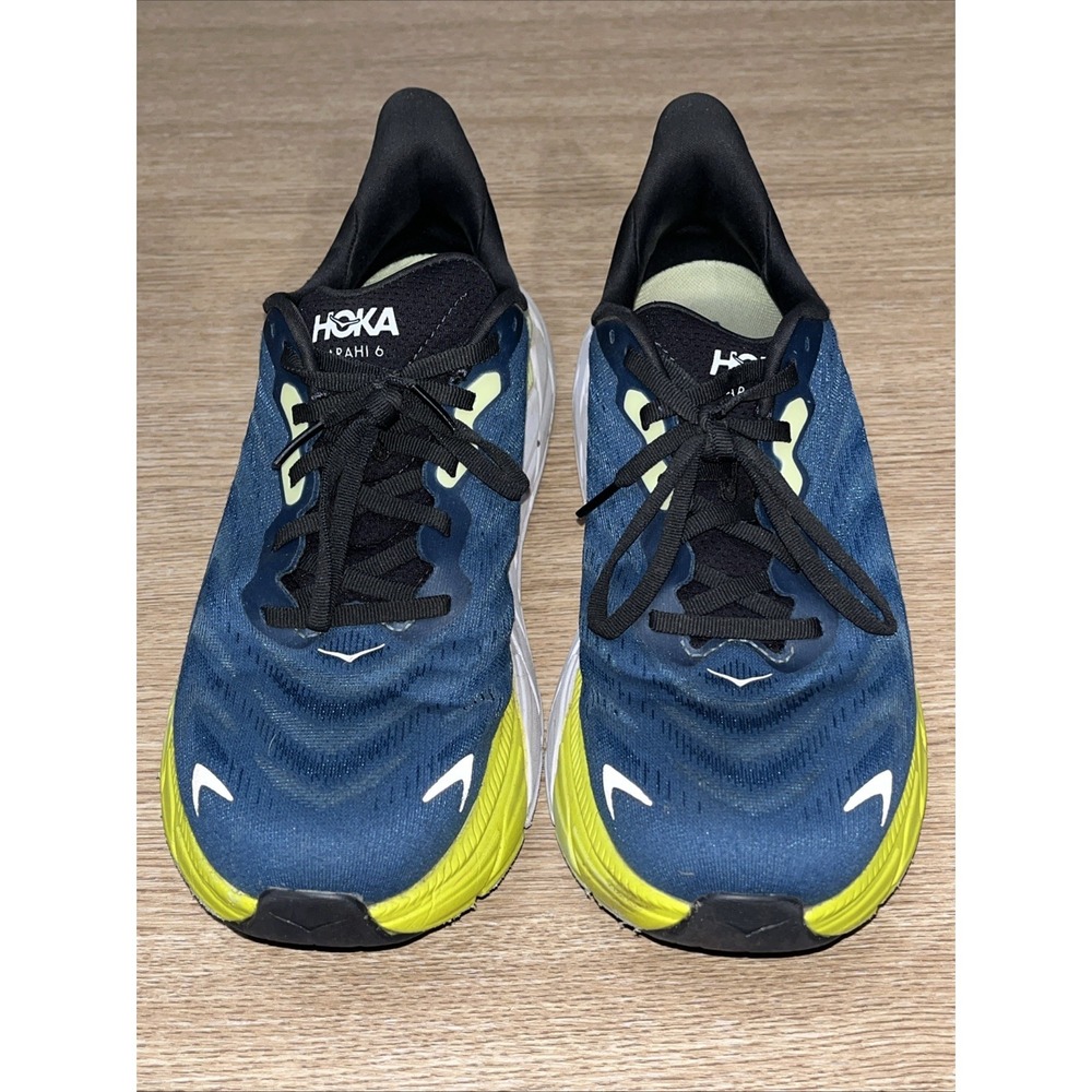 Hoka Arahi 6 Running Shoes Men's Size 10 2E Blue Graphite Teal Green Athletic